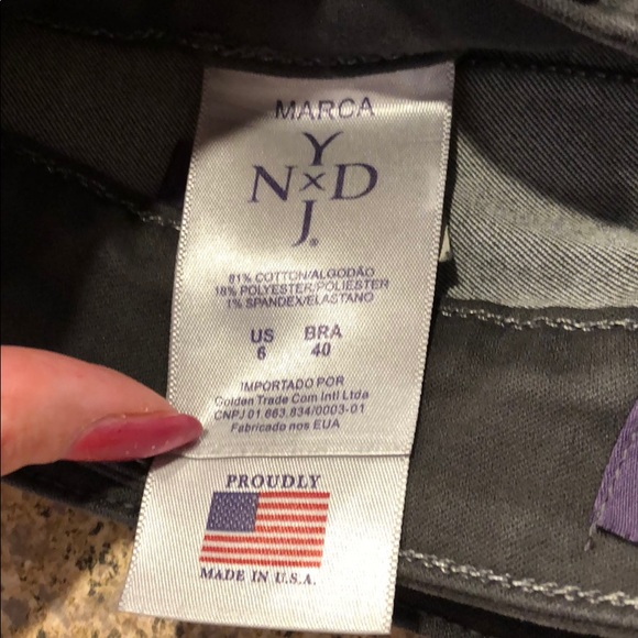 NYDJ Jeans Legging Gray Size 6 Black 6/40 - Picture 5 of 15